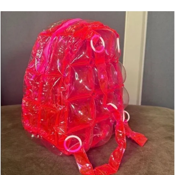 Colorful  Inflatable Backpack 🎒 choice of color blue green or pink - Picture 5 of 8